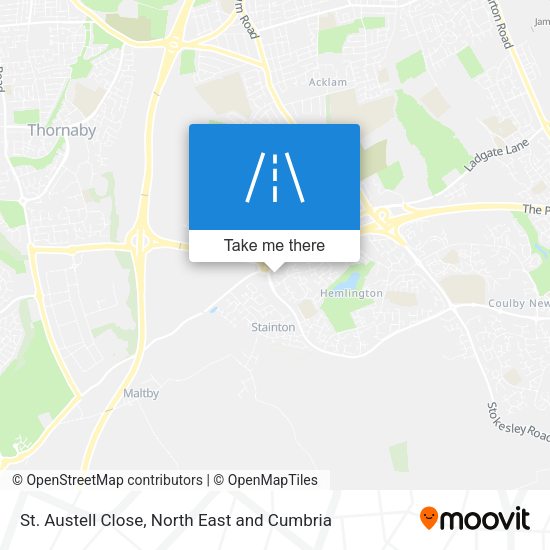 St. Austell Close map