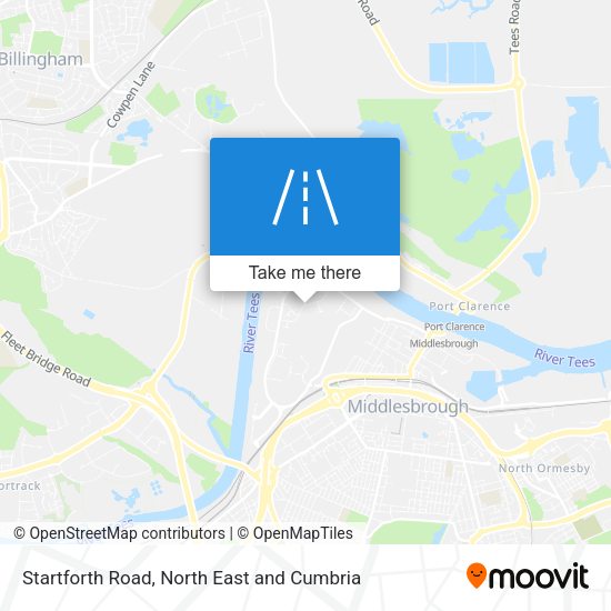 Startforth Road map