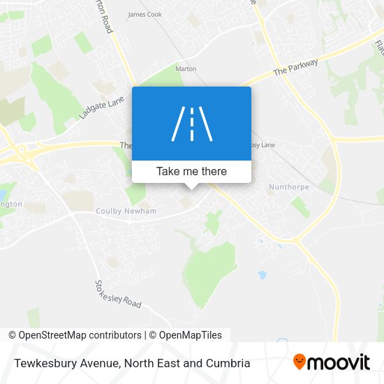 Tewkesbury Avenue map