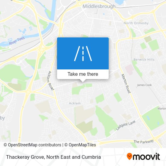 Thackeray Grove map