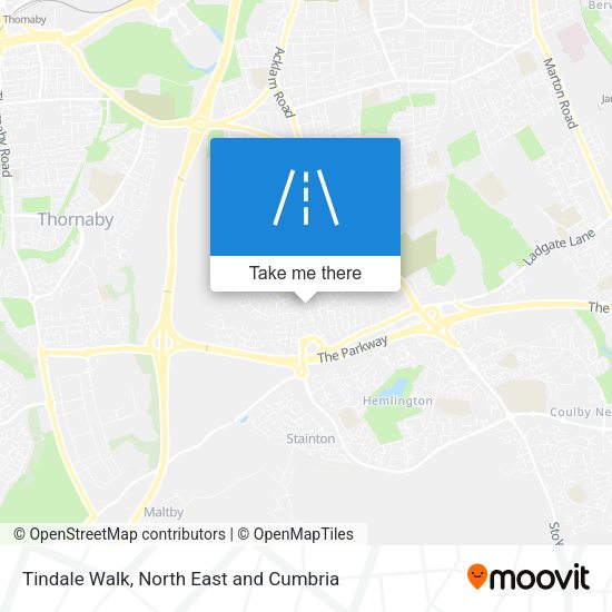 Tindale Walk map