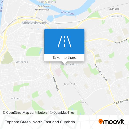 Topham Green map