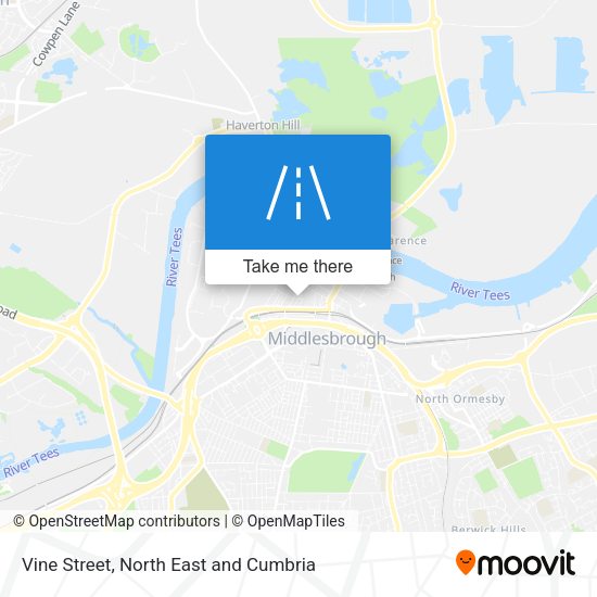 Vine Street map