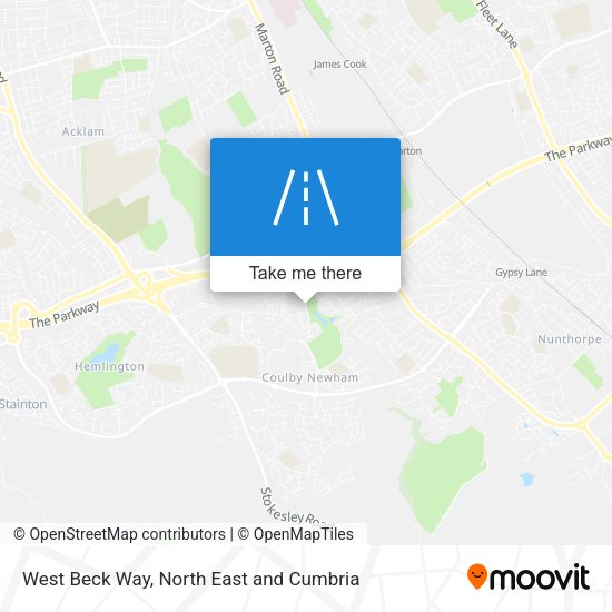 West Beck Way map