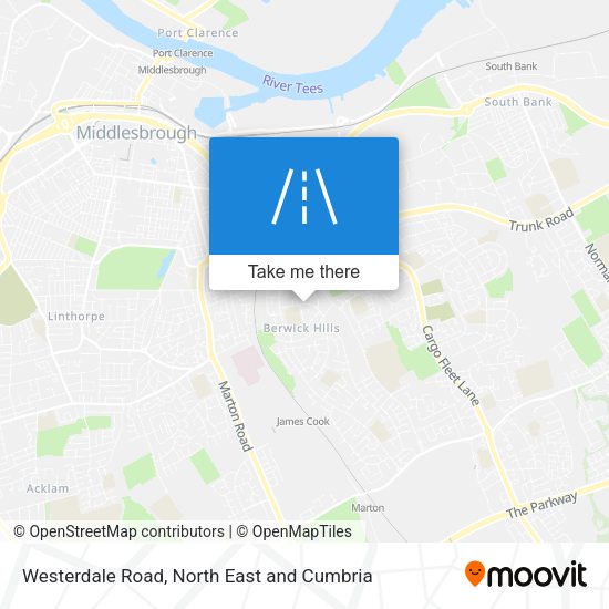 Westerdale Road map