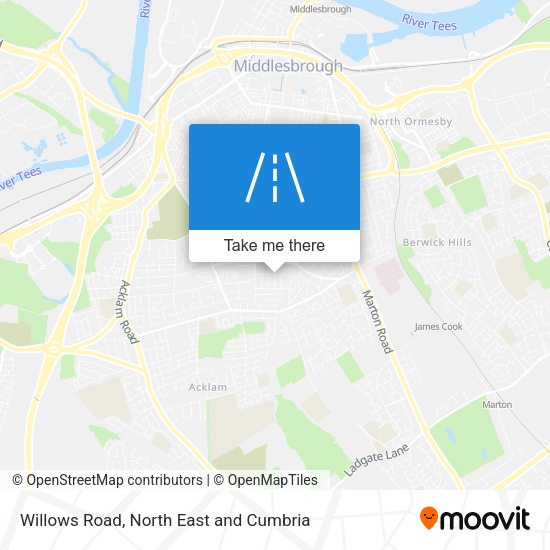 Willows Road map