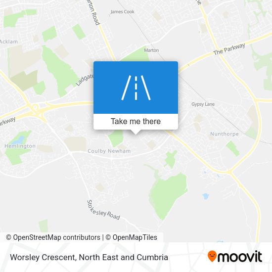 Worsley Crescent map