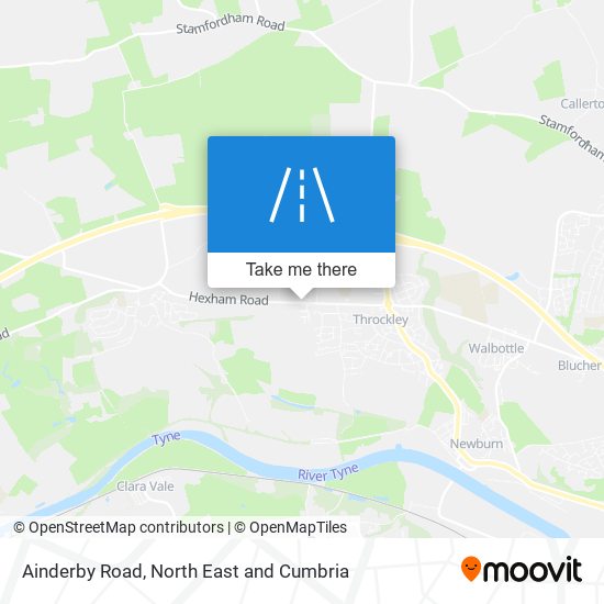 Ainderby Road map