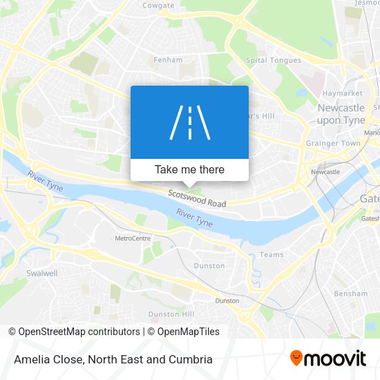 Amelia Close map