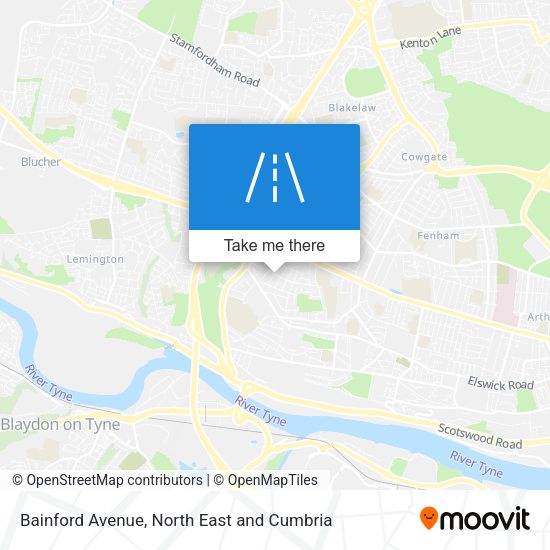 Bainford Avenue map