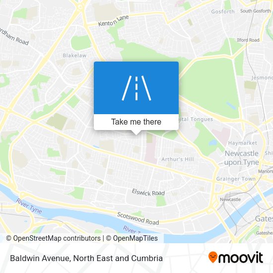 Baldwin Avenue map