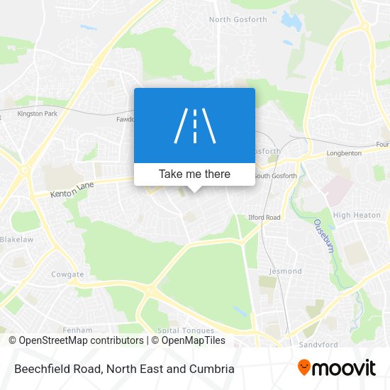 Beechfield Road map