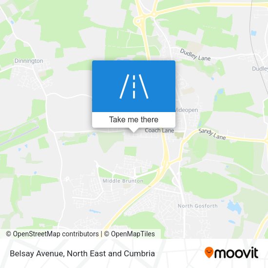 Belsay Avenue map
