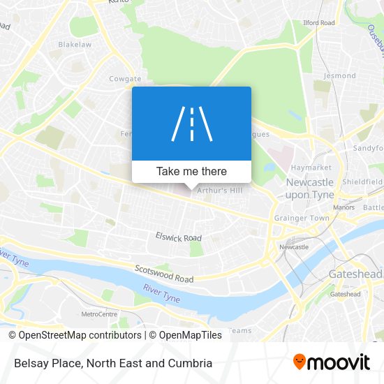 Belsay Place map