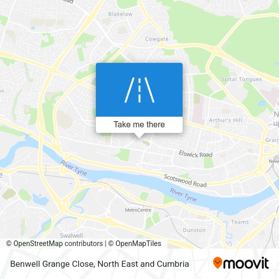 Benwell Grange Close map