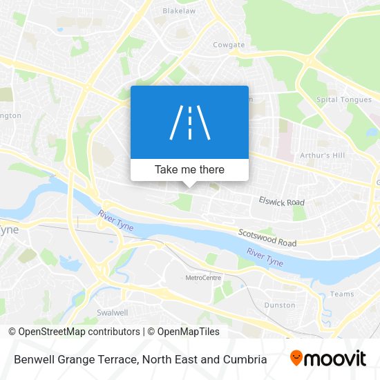 Benwell Grange Terrace map