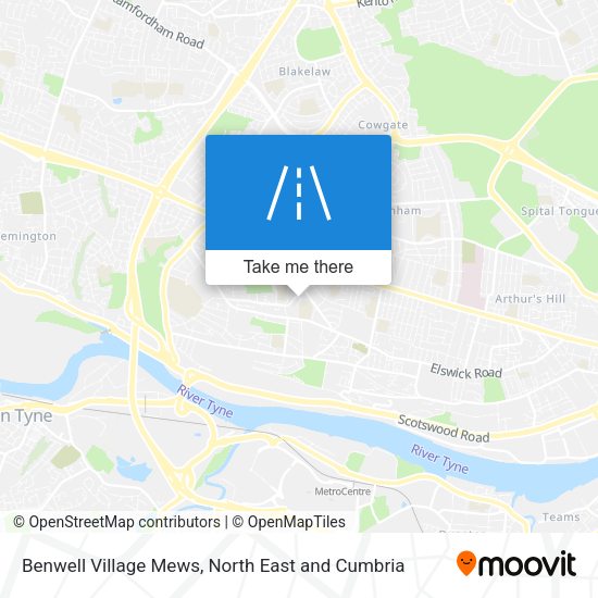Benwell Village Mews map