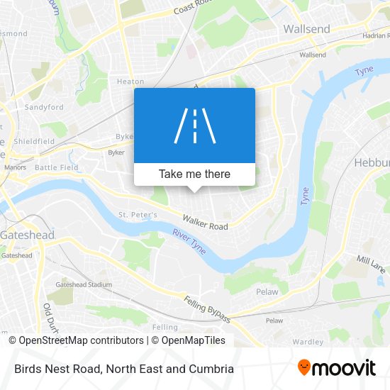 Birds Nest Road map