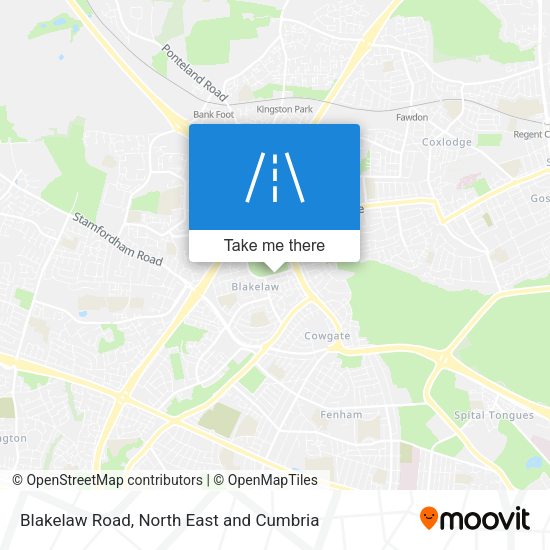 Blakelaw Road map