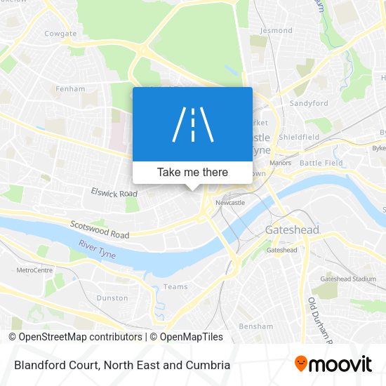 Blandford Court map