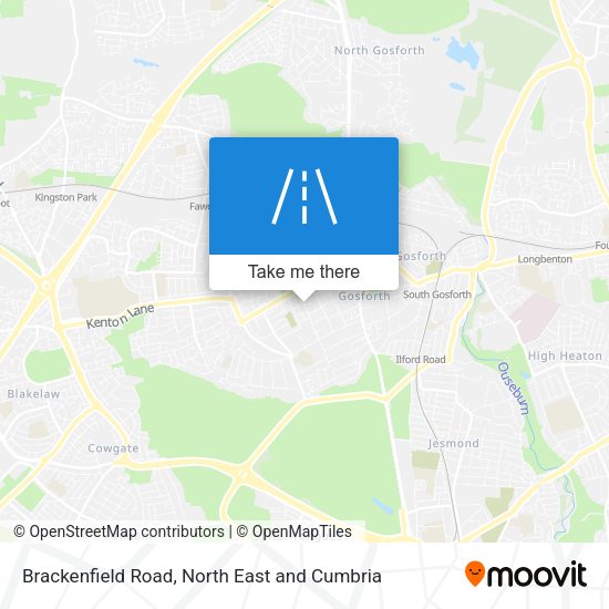 Brackenfield Road map