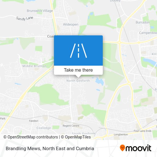 Brandling Mews map
