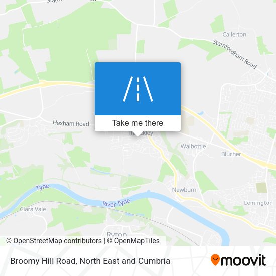 Broomy Hill Road map