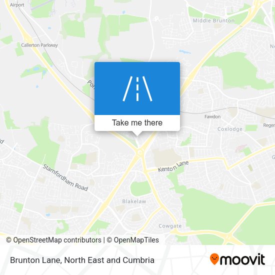 Brunton Lane map