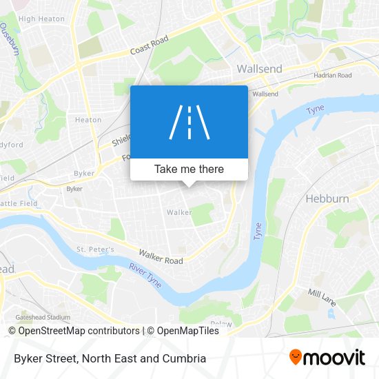 Byker Street map