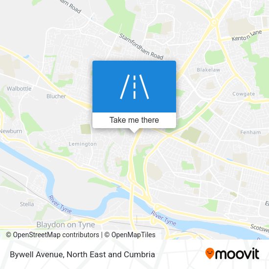Bywell Avenue map