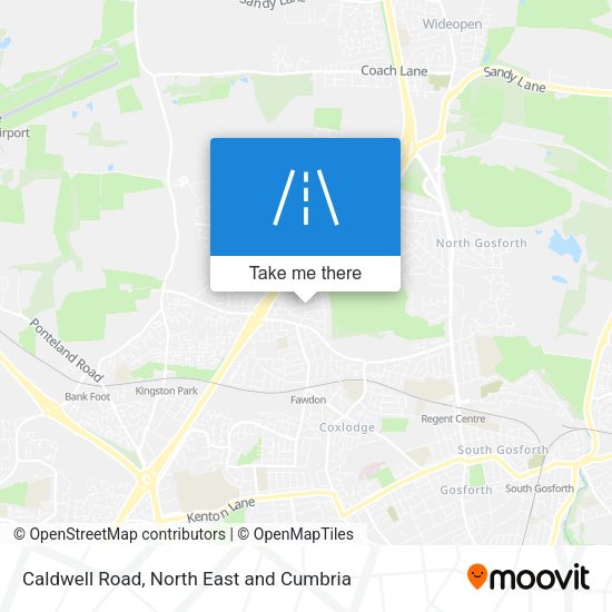 Caldwell Road map