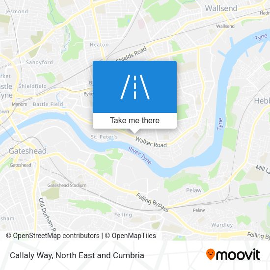 Callaly Way map