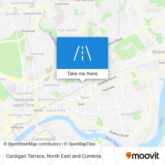 Cardigan Terrace map