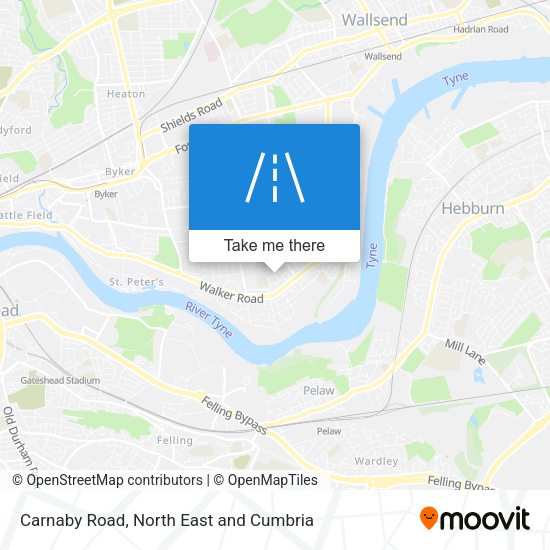 Carnaby Road map