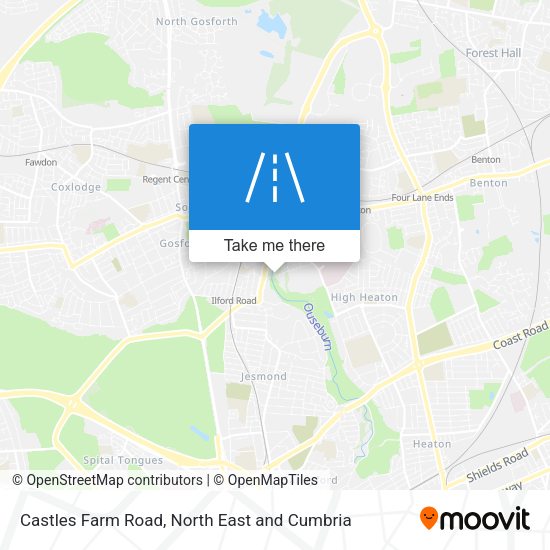 Castles Farm Road map