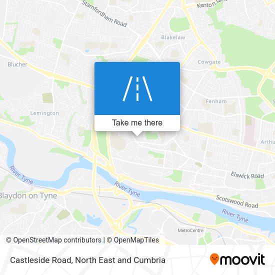 Castleside Road map