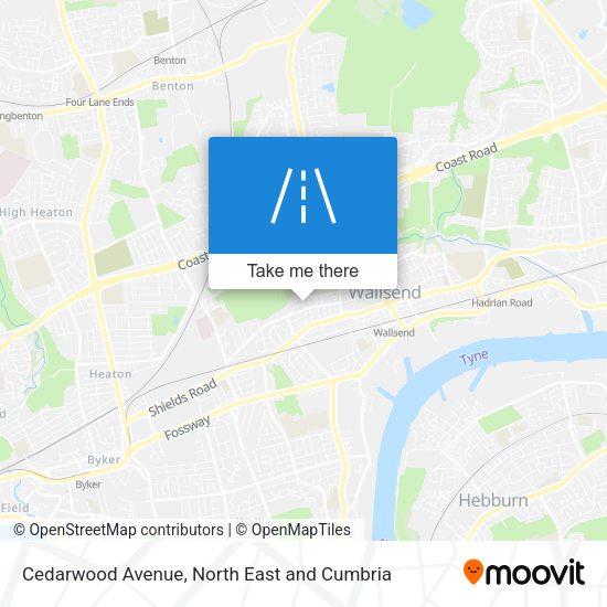 Cedarwood Avenue map