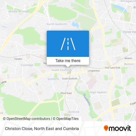 Christon Close map