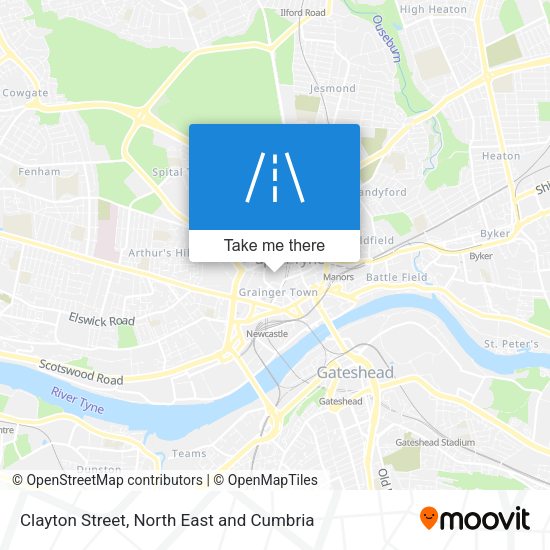 Clayton Street map