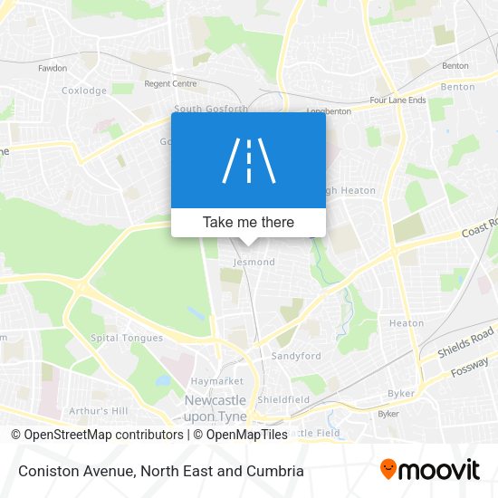 Coniston Avenue map