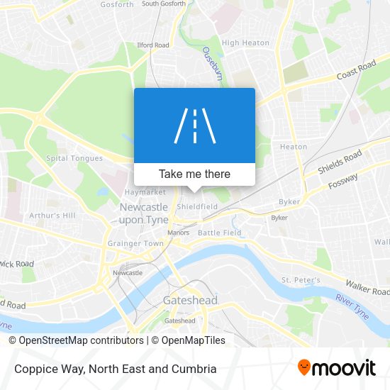 Coppice Way map