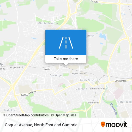 Coquet Avenue map