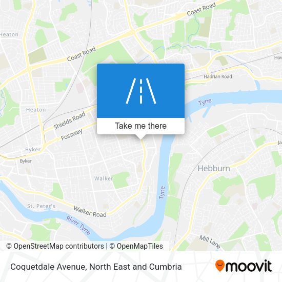 Coquetdale Avenue map