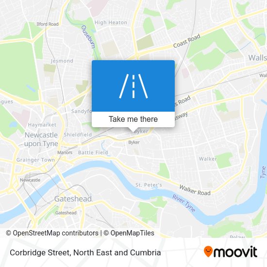 Corbridge Street map