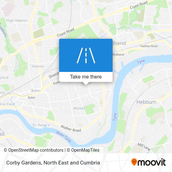 Corby Gardens map
