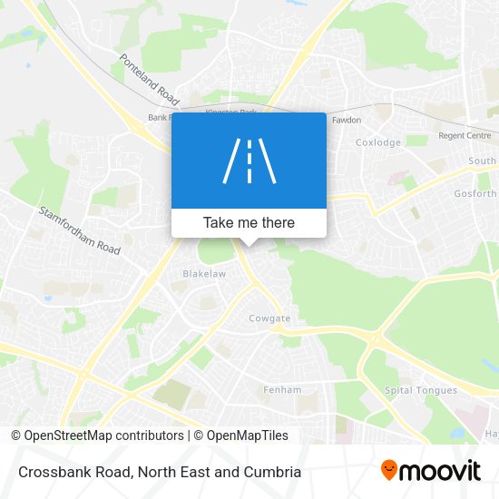Crossbank Road map
