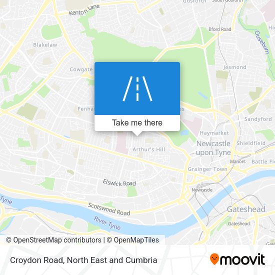 Croydon Road map