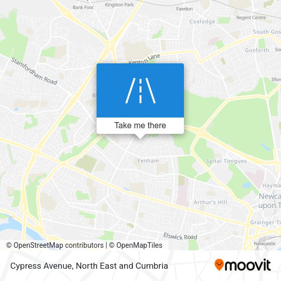 Cypress Avenue map