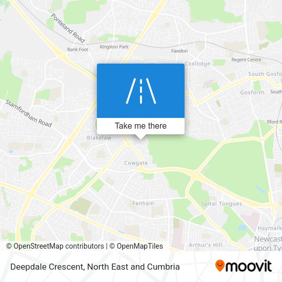 Deepdale Crescent map