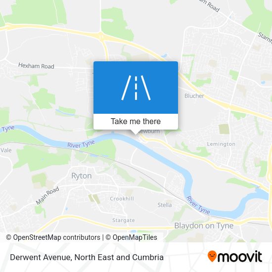 Derwent Avenue map